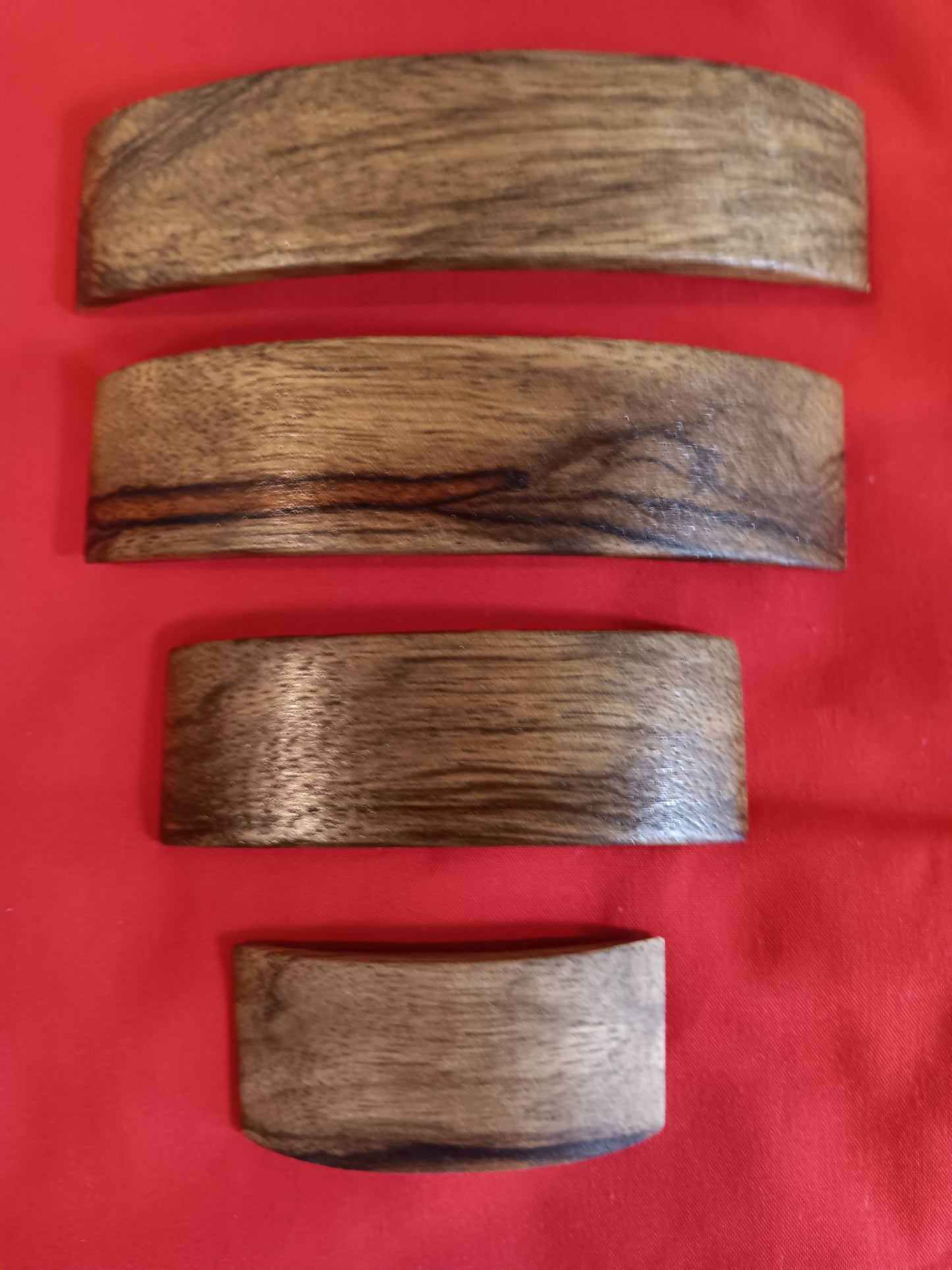 Black Limba Hair Barrette with French Clip