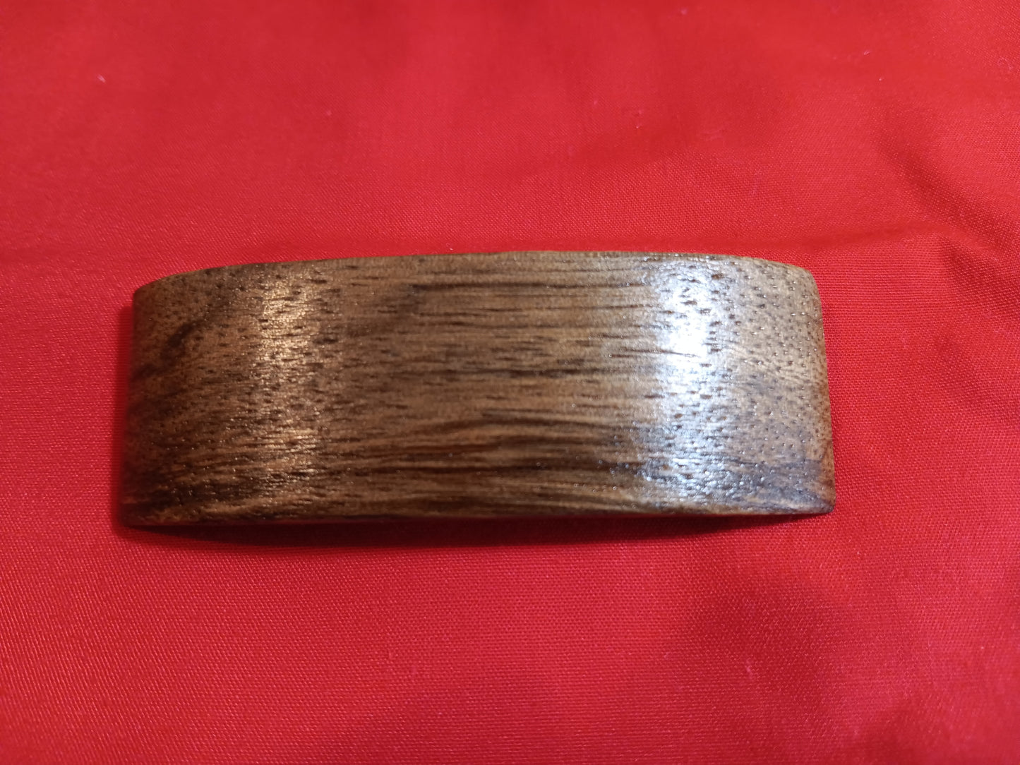 Black Limba Hair Barrette with French Clip