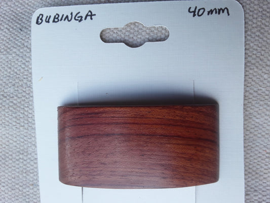 Bubinga Hair Barrette with French Clip