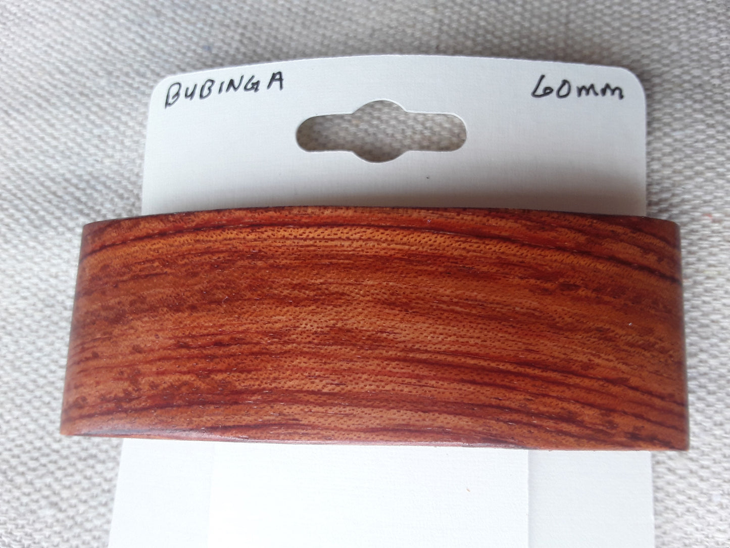 Bubinga Hair Barrette with French Clip