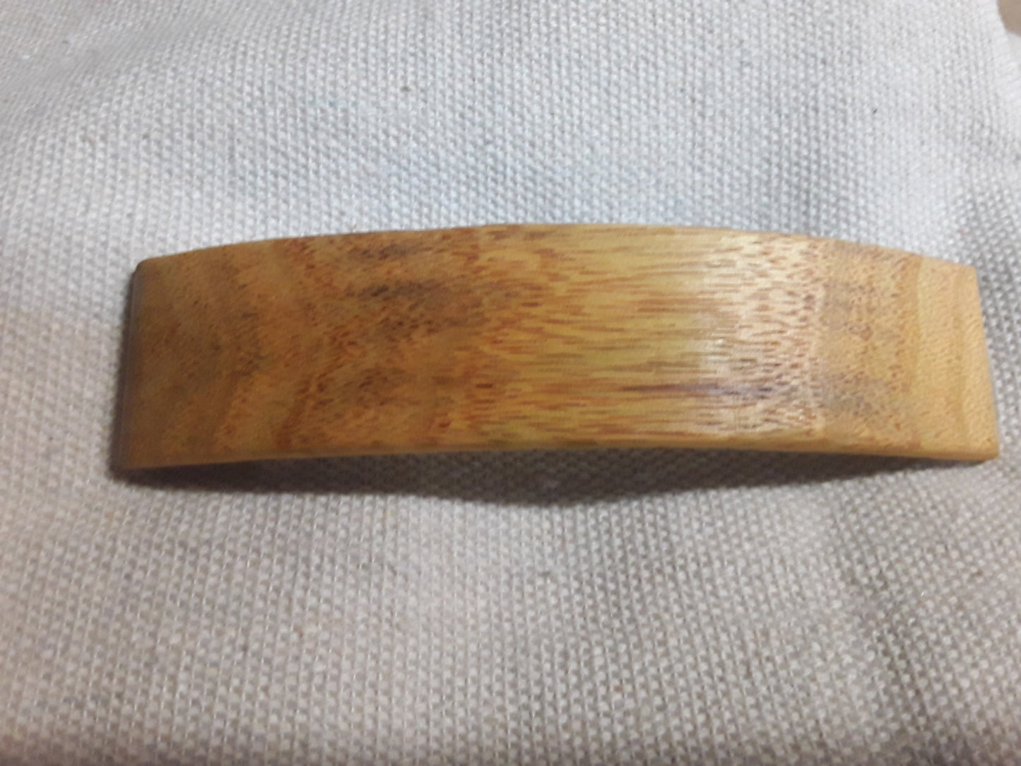 Canarywood Hair Barrette with French Clip