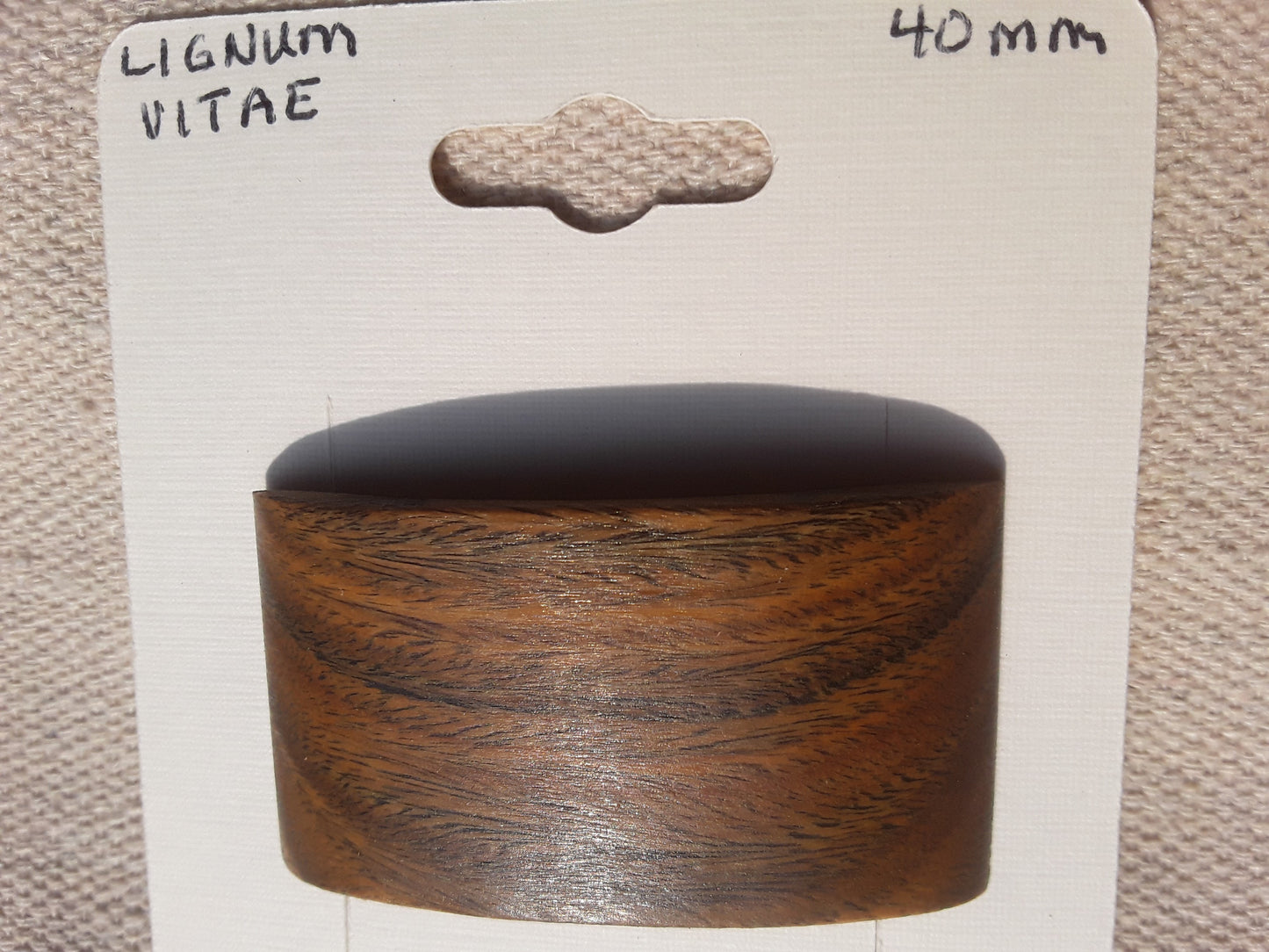 Lignum Vitae Hair Barrette with French Clip