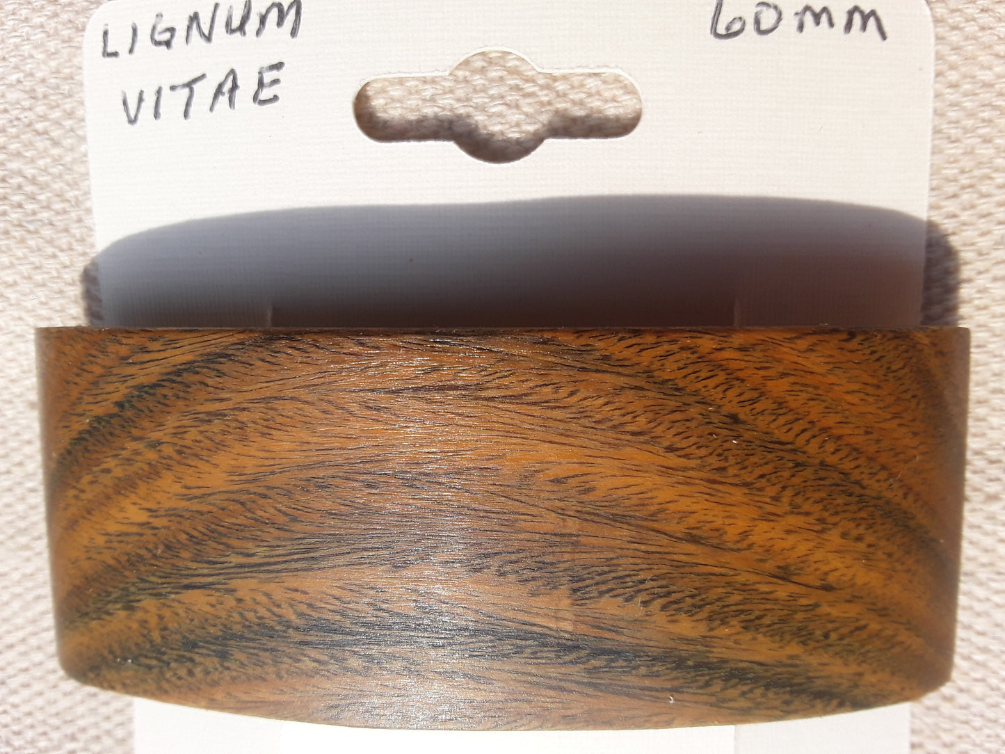 Lignum Vitae Hair Barrette with French Clip