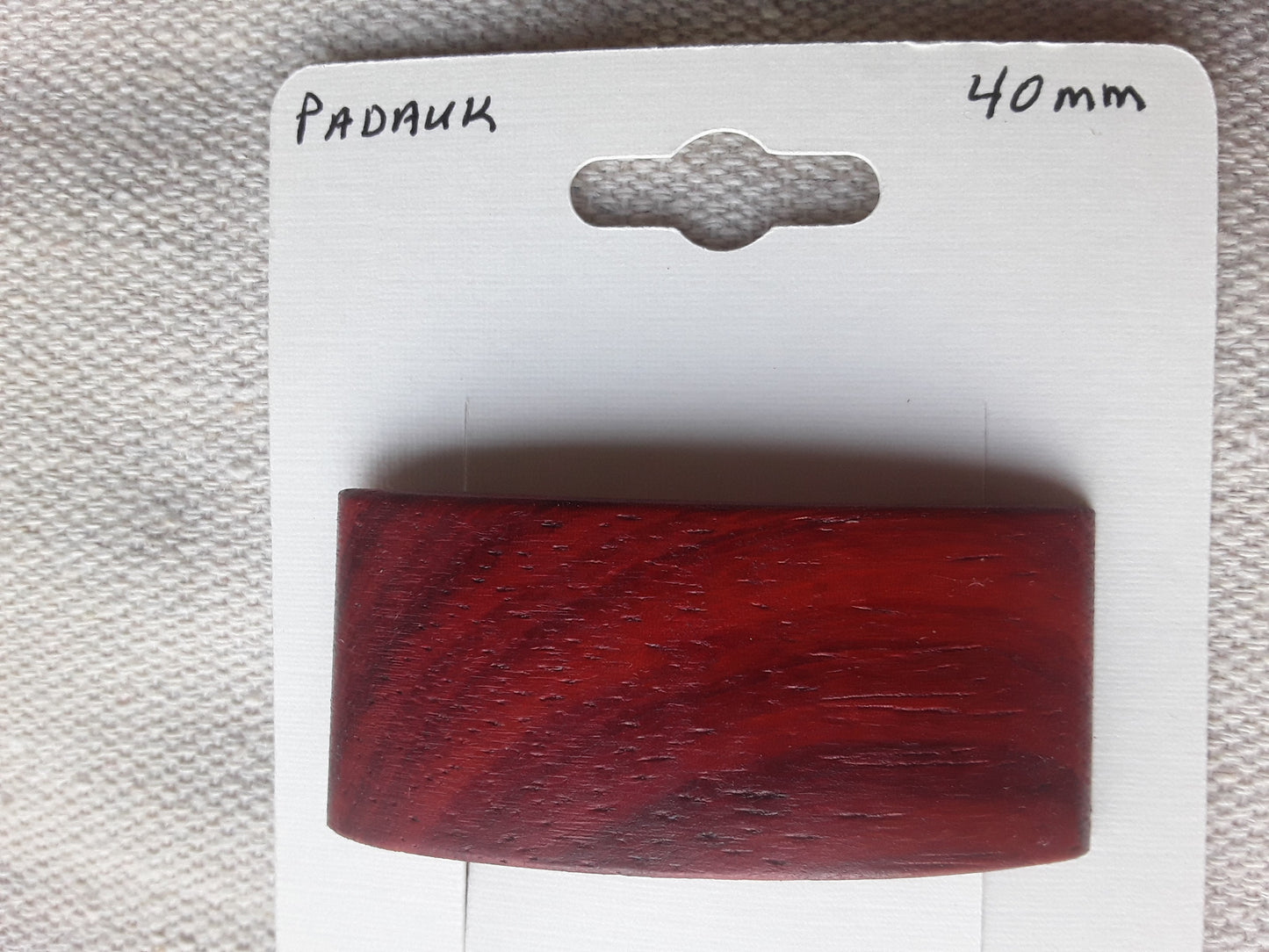 Padauk Hair Barrette with French Clip