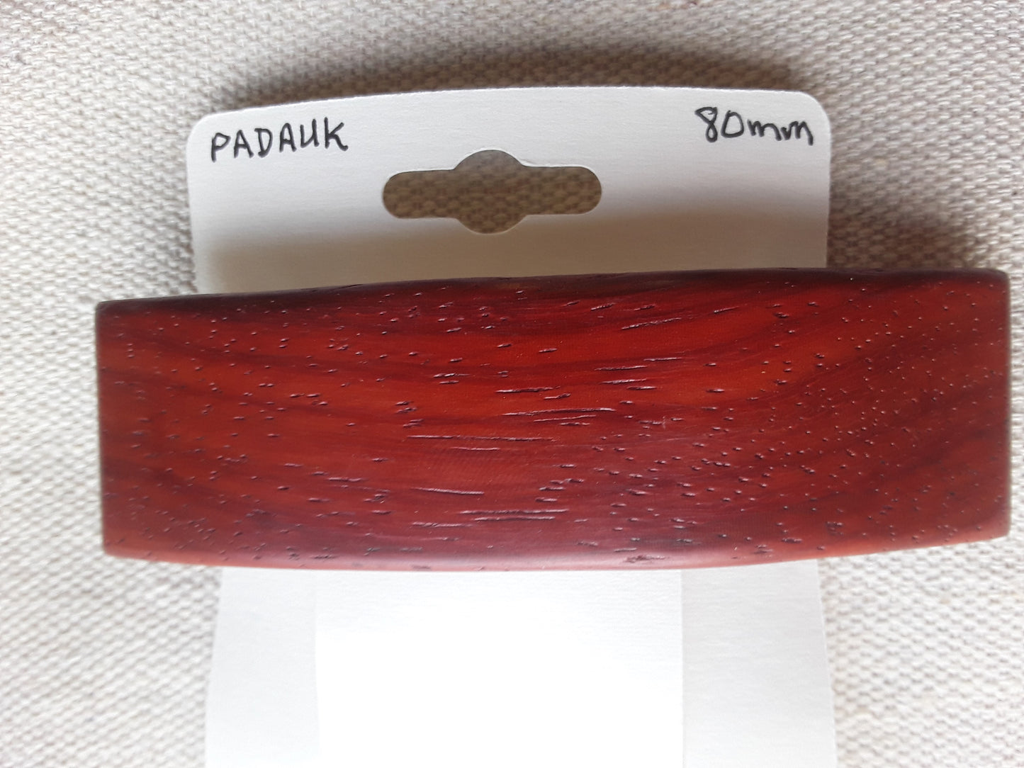Padauk Hair Barrette with French Clip