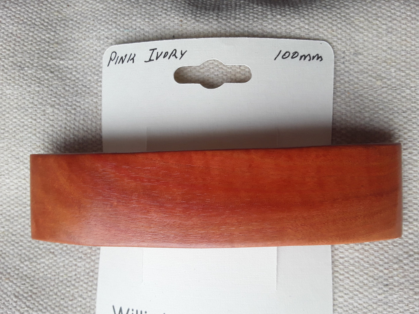 Pink Ivory Hair Barrette with French Clip