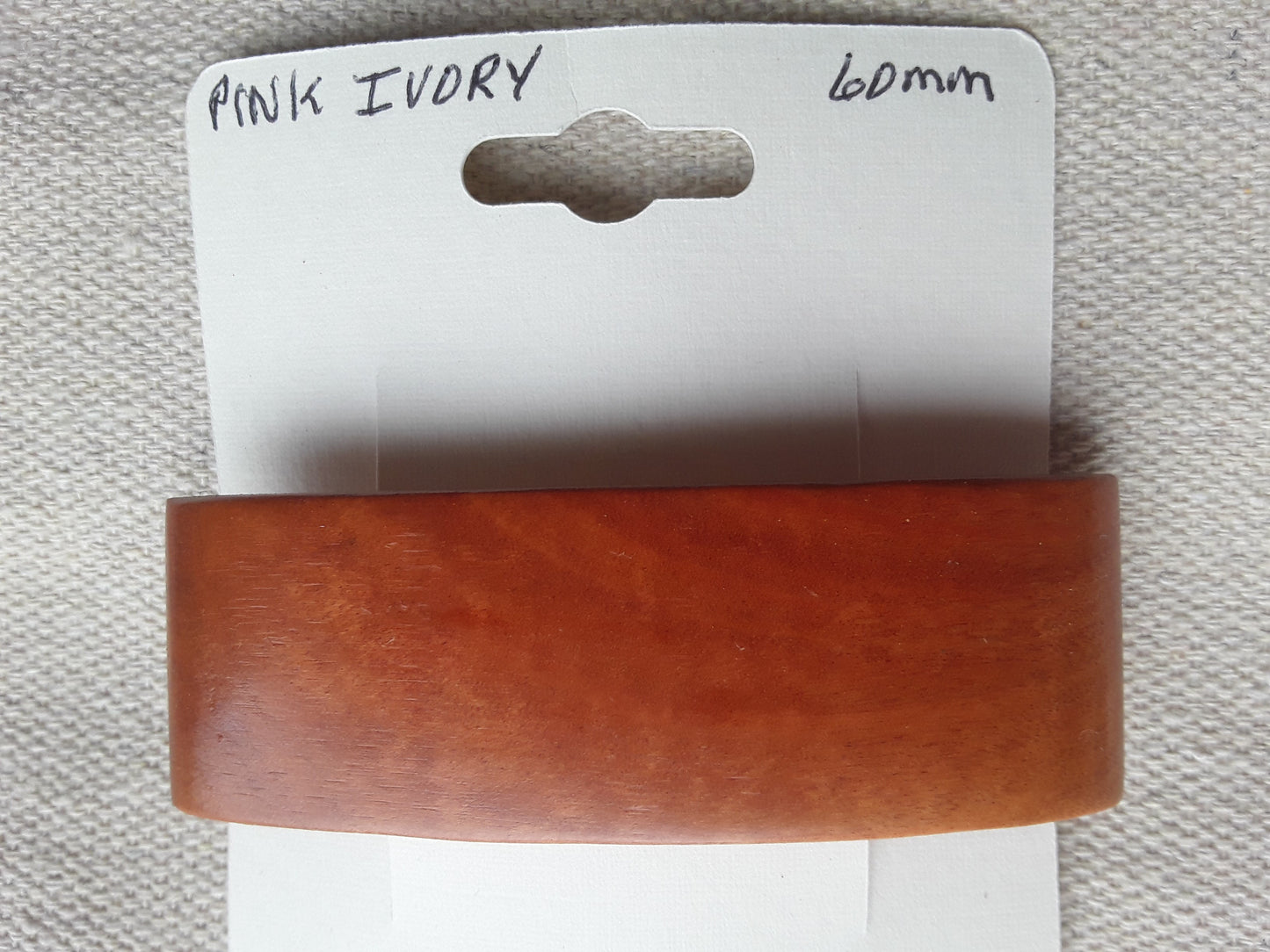 Pink Ivory Hair Barrette with French Clip