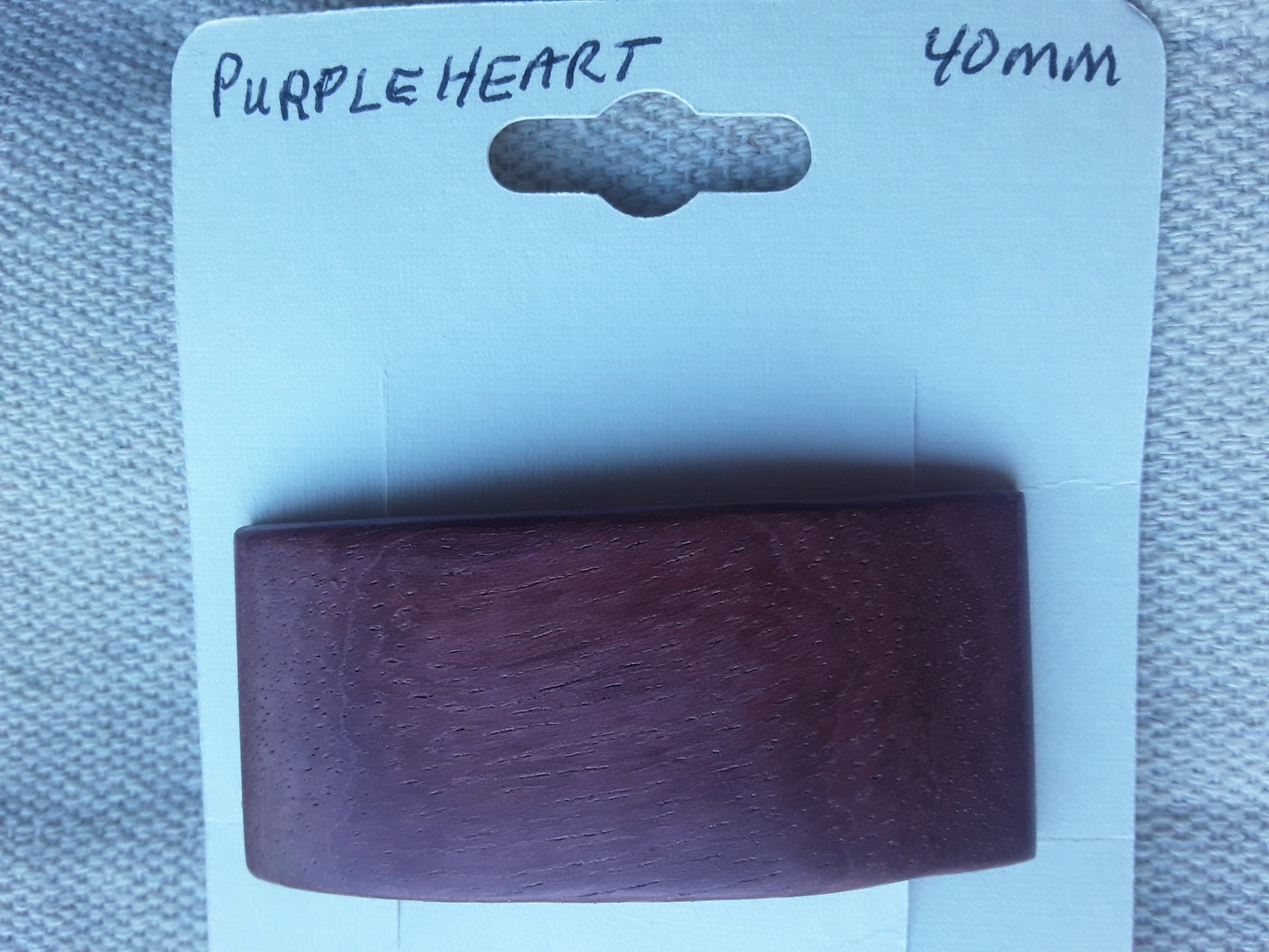 Purpleheart Hair Barrette with French Clip