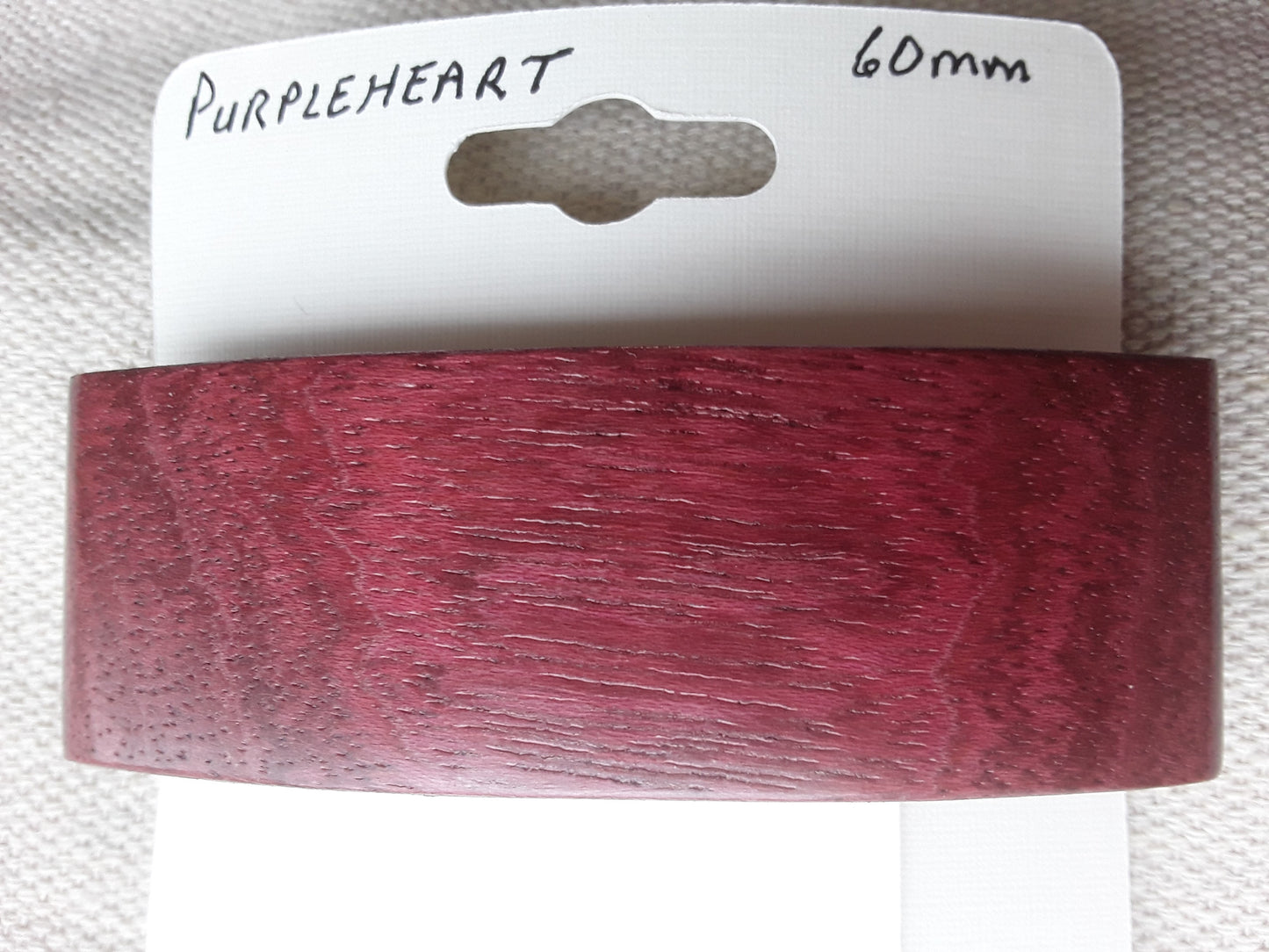 Purpleheart Hair Barrette with French Clip