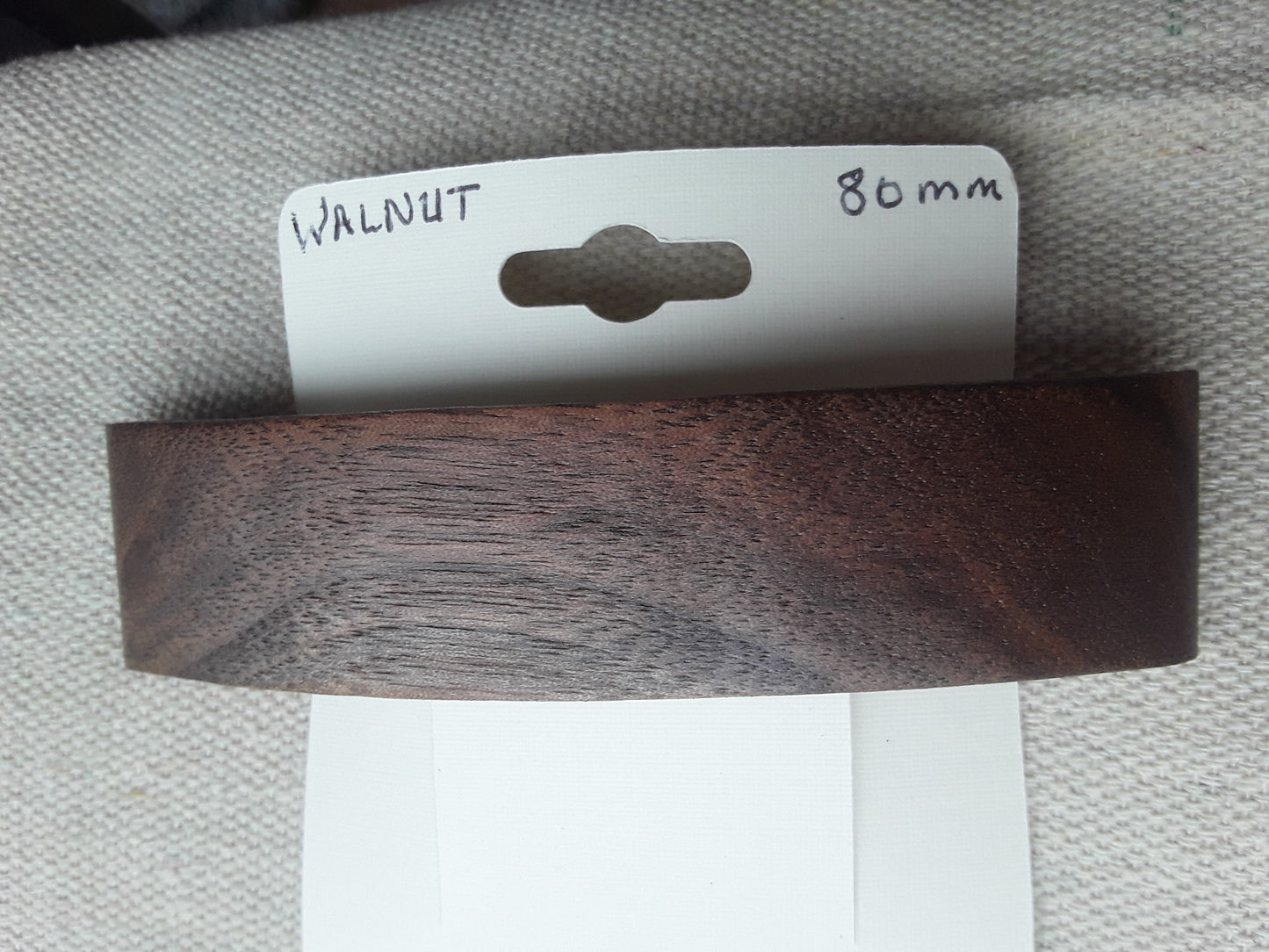 Walnut Hair Barrette with French Clip