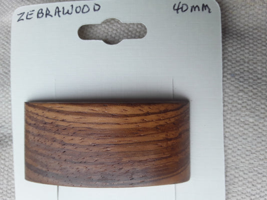 Zebrawood Hair Barrette with French Clip