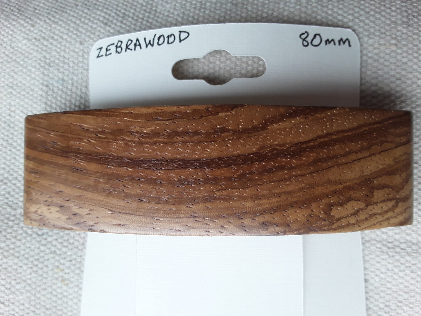 Zebrawood Hair Barrette with French Clip